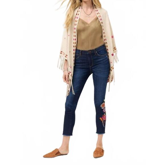 NEW JOHNNY WAS maxima cropped skinny jean in dark wash